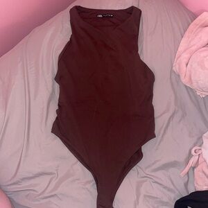 ZARA brown bodysuit